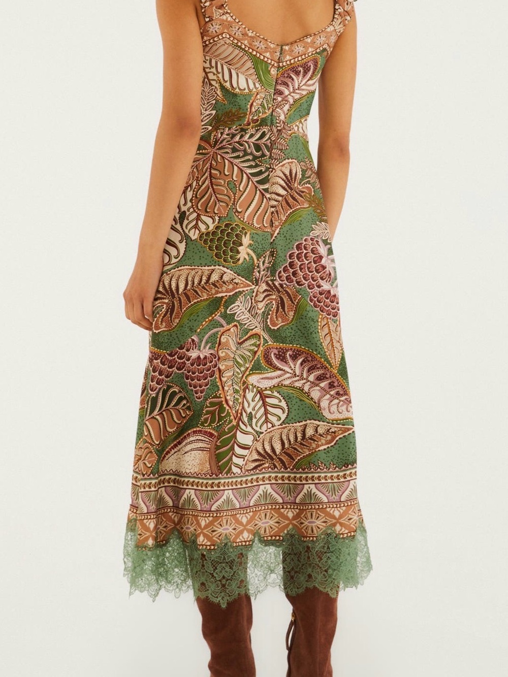 Farm Rio - Dotted Foliage Midi Dress - Picture 2 of 6